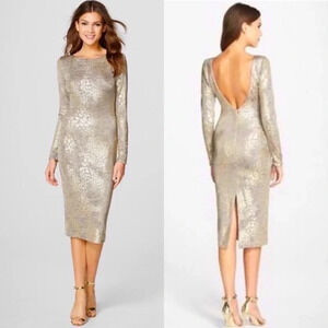 Dress The Population Emery Metallic Dress